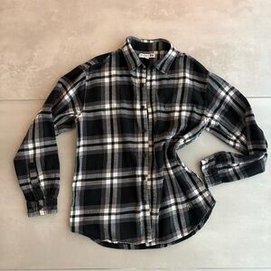 UNIQLO x JW Anderson Plaid Flannel Shirt Black White